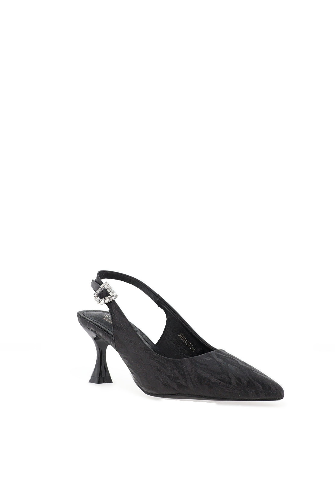 Sorento Arniston Shimmering Zebra Printed Heels, Black
