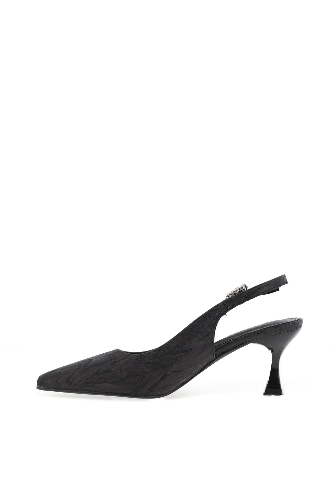 Sorento Arniston Shimmering Zebra Printed Heels, Black