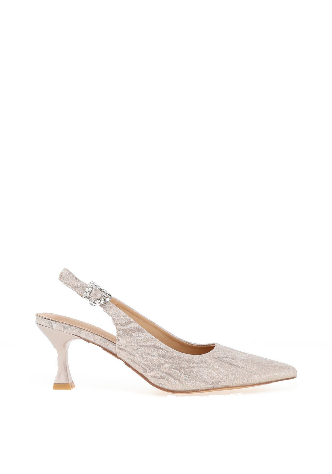 Sorento Arniston Shimmering Zebra Printed Heels, Rose