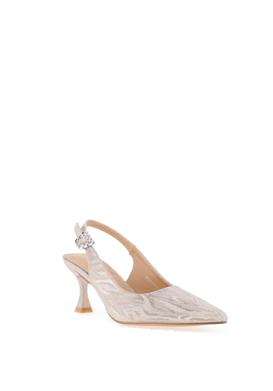 Sorento Arniston Shimmering Zebra Printed Heels, Rose
