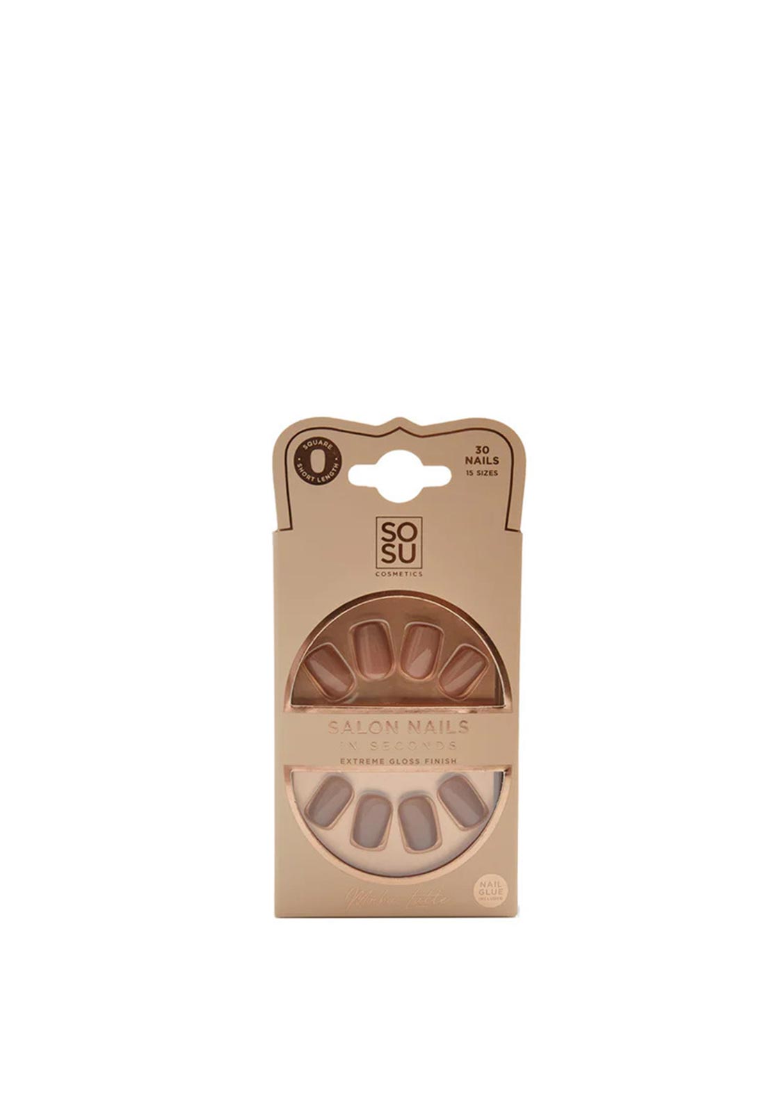 SoSu Salon Nails In Seconds Extreme Gloss Finish, Mocha Latte