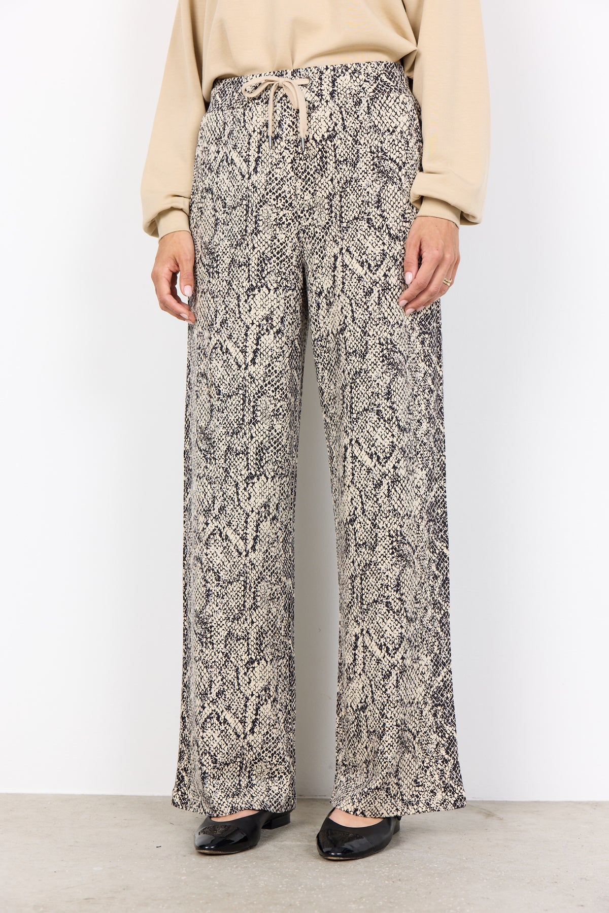 Soya Concept Violet Elasticated Trousers, Navy
