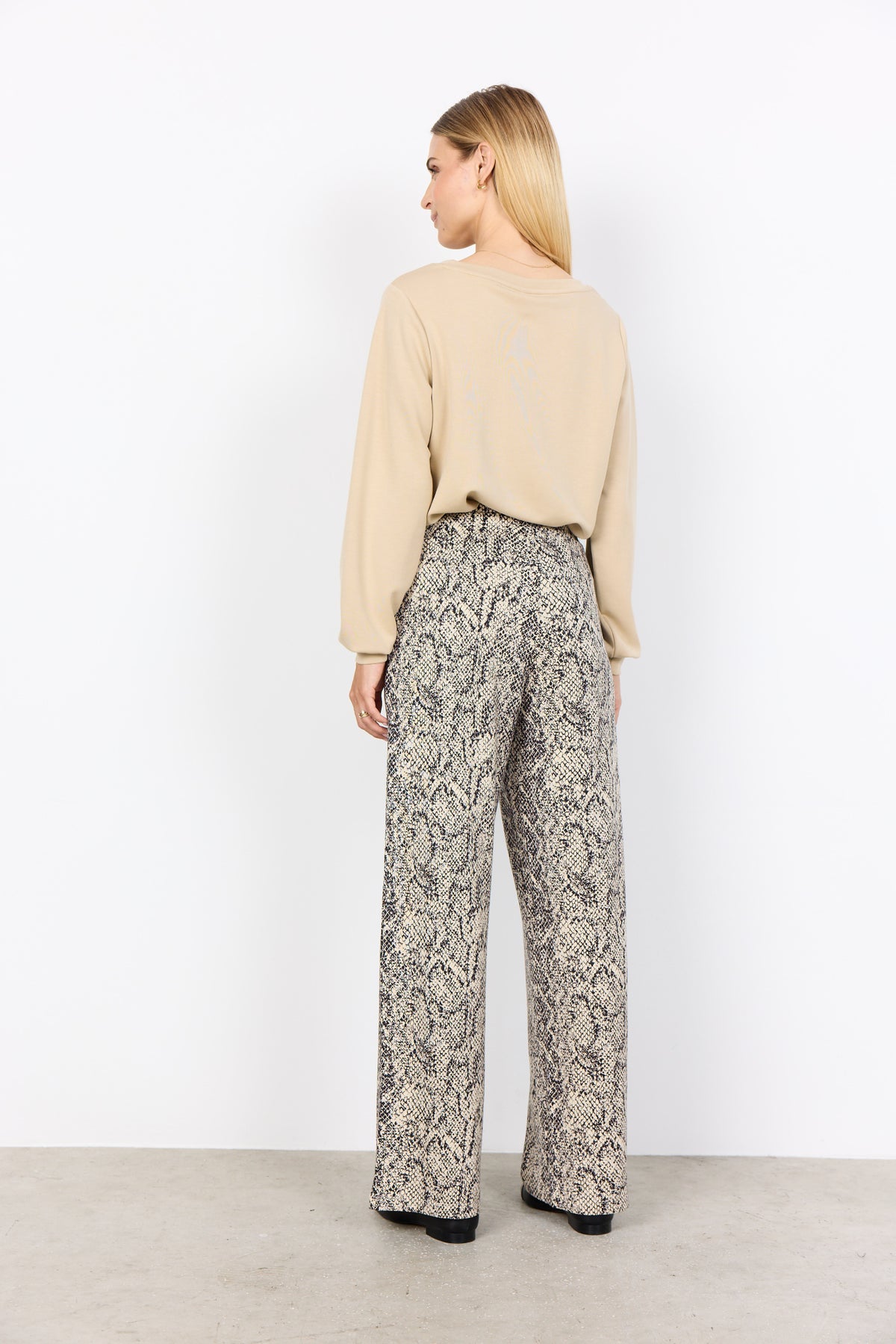 Soya Concept Violet Elasticated Trousers, Navy