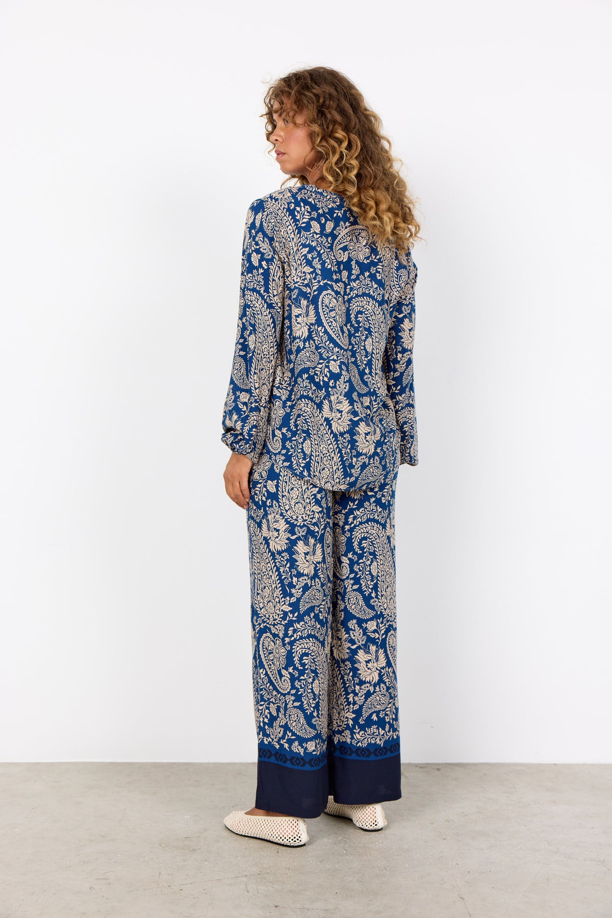 Soya Concept Valgerda V-Neck Blouse, Blue