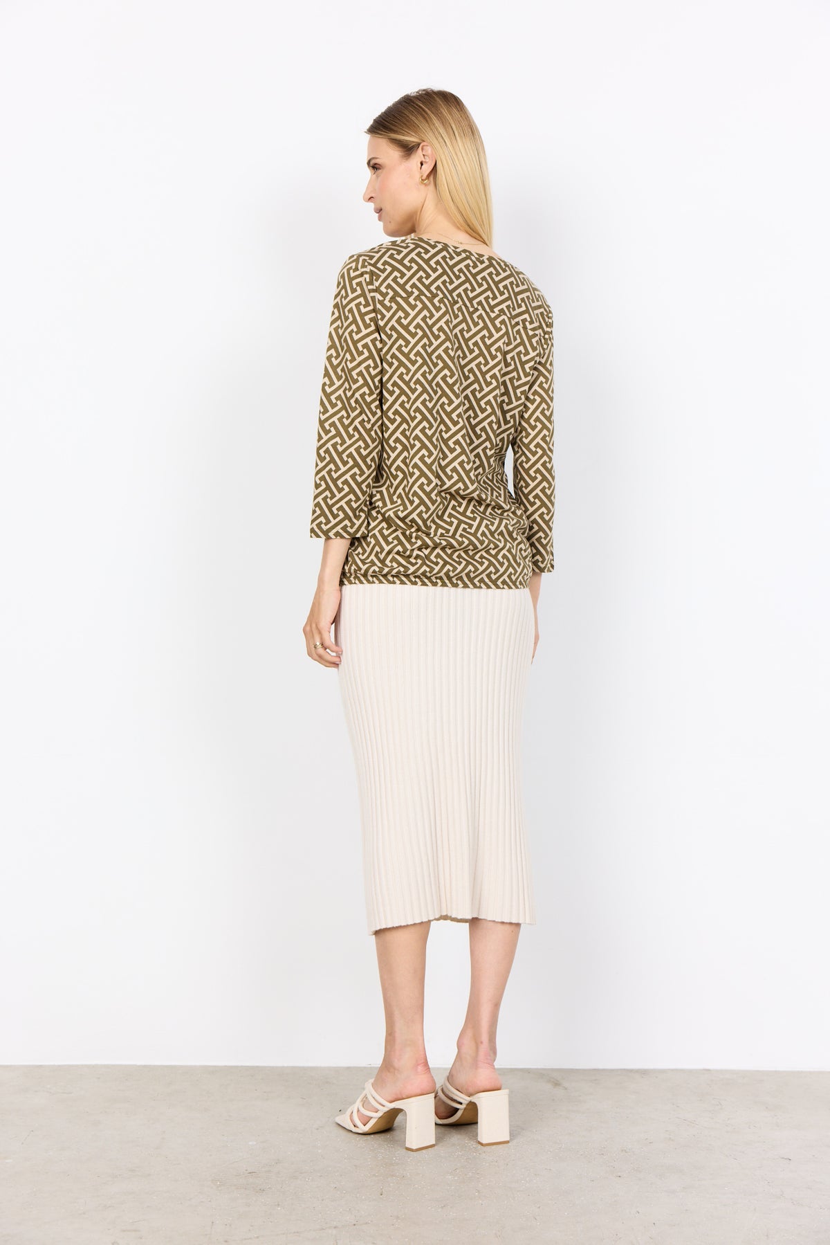 Soya Concept Felicity Abstract Blouse, Brown