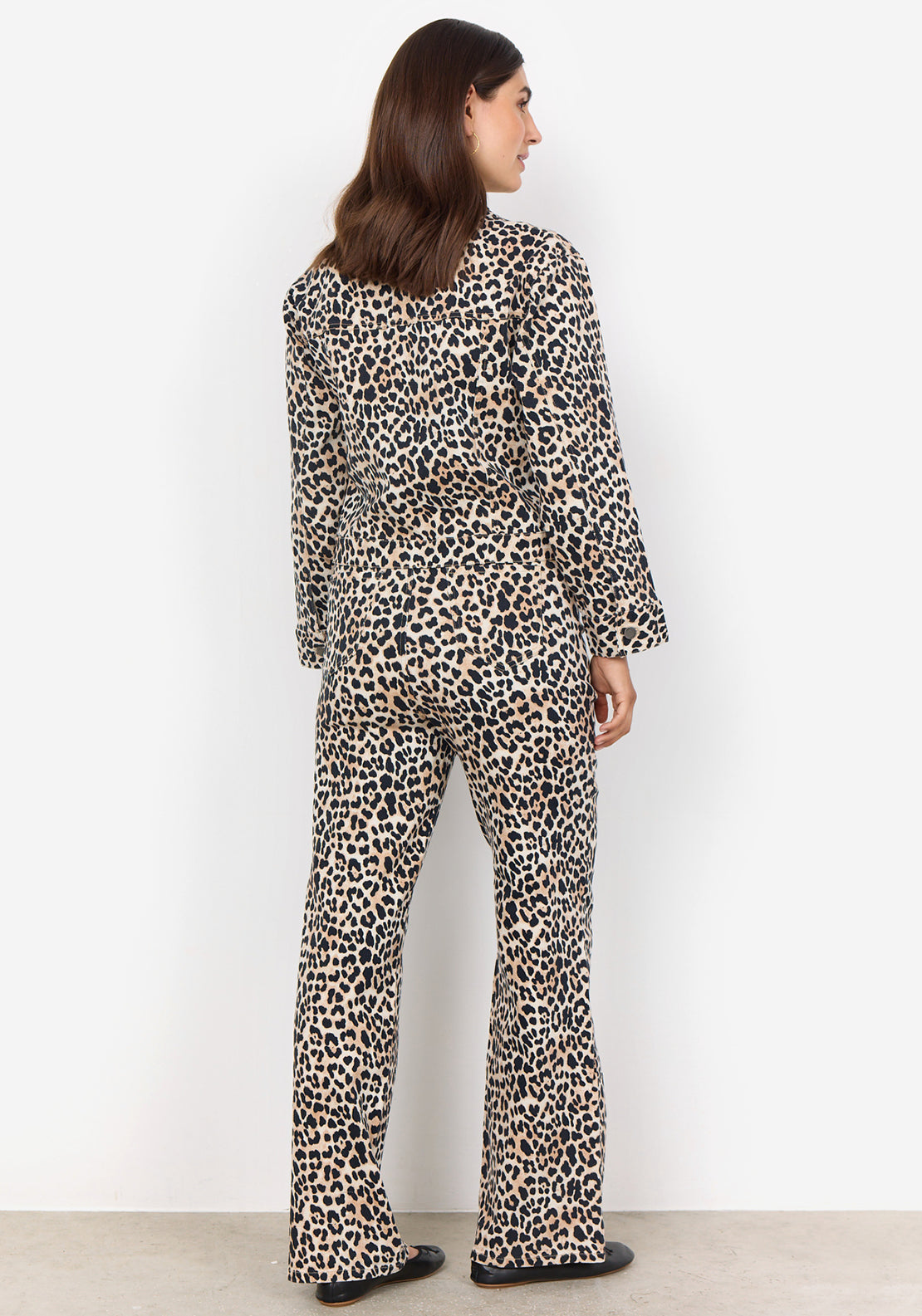 Soyaconcept Owena Leopard Print Jacket, Beige