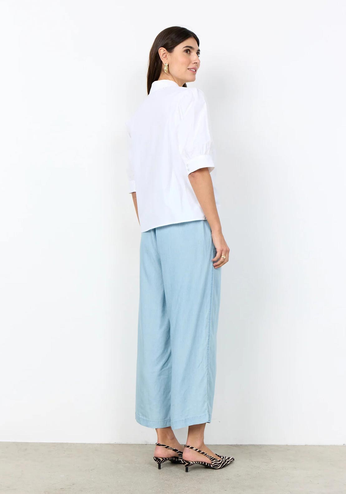 Soyaconcept Concealed Button Down Blouse, White