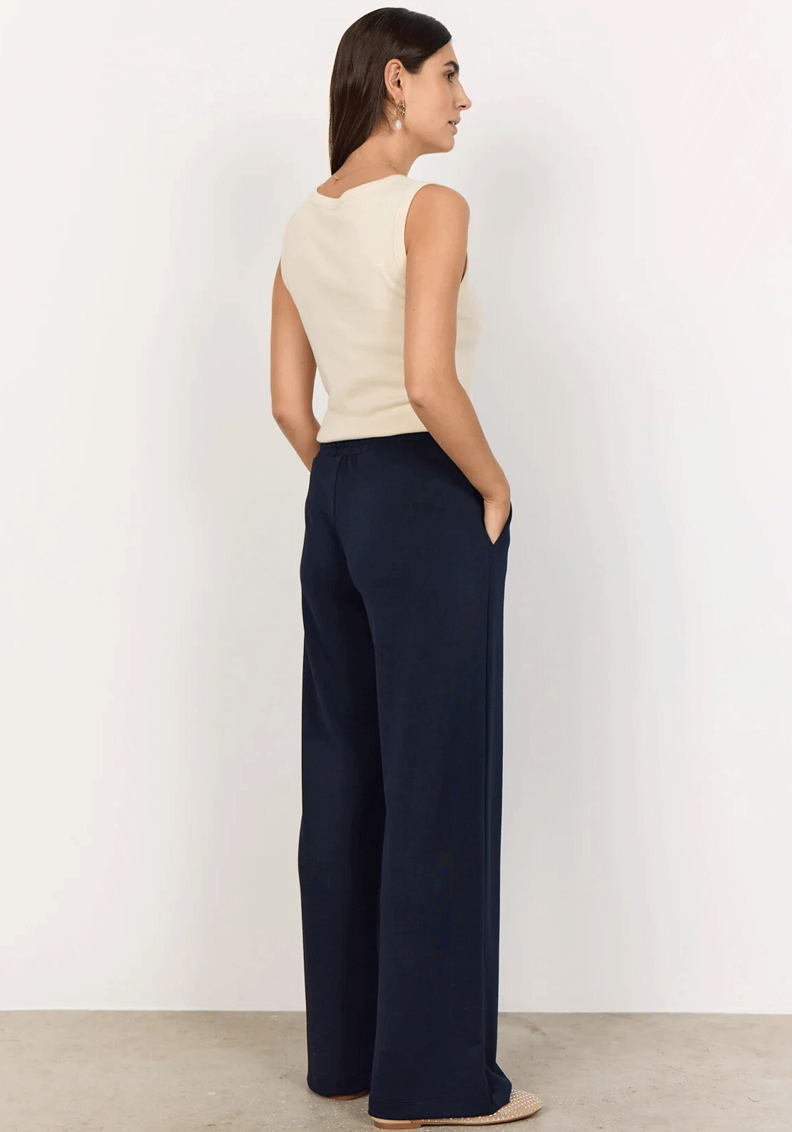 Soyaconcept Banu Wide Leg Joggers, Navy