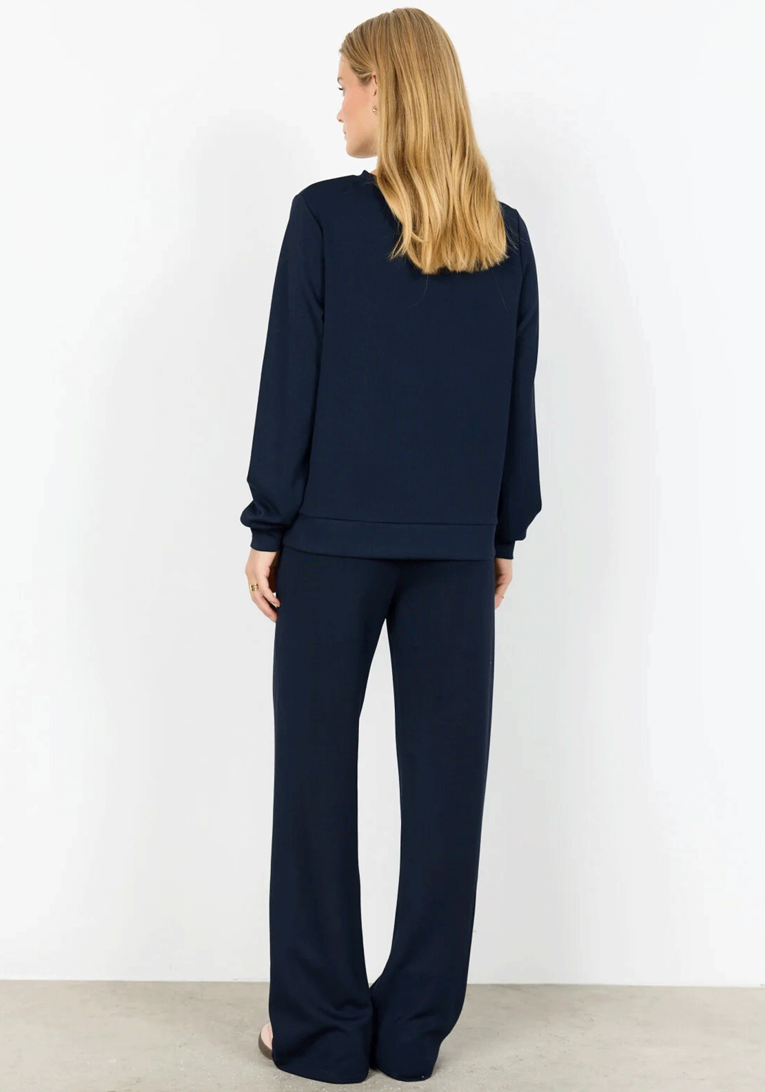 Soyaconcept Banu Floral Embroidered Sweatshirt, Navy