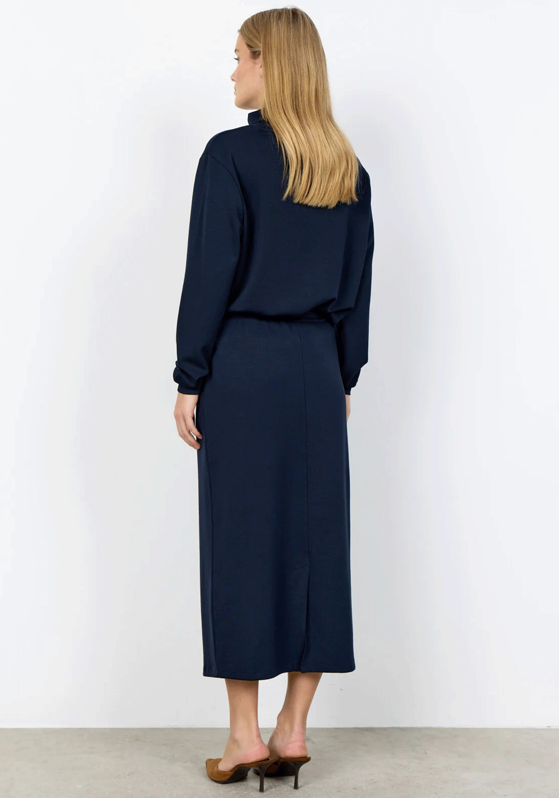 Soyaconcept Banu Funnel Neck Sweatshirt, Navy