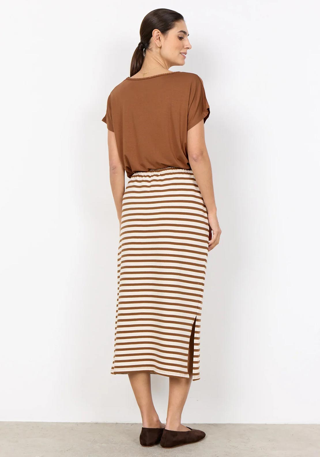 Soyaconcept Braided Detail T-Shirt, Tan