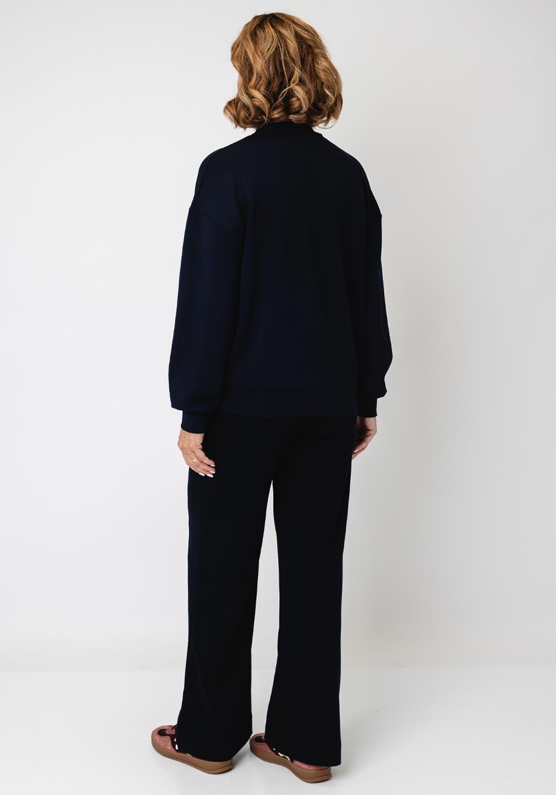 Soyaconcept Banu Quarter Zip Jumper, Navy