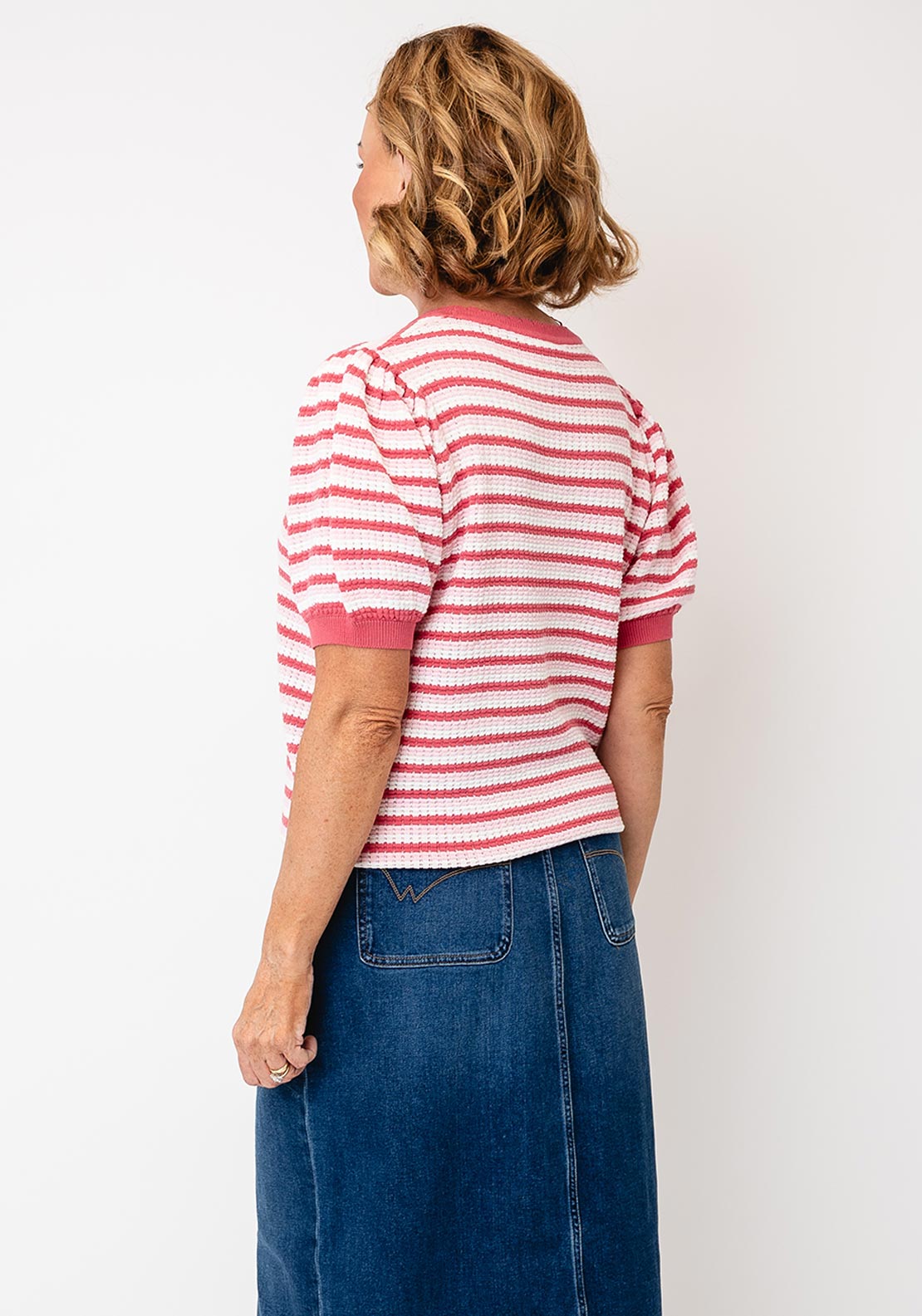 Soyaconcept Camila Striped Knit Top, Pink