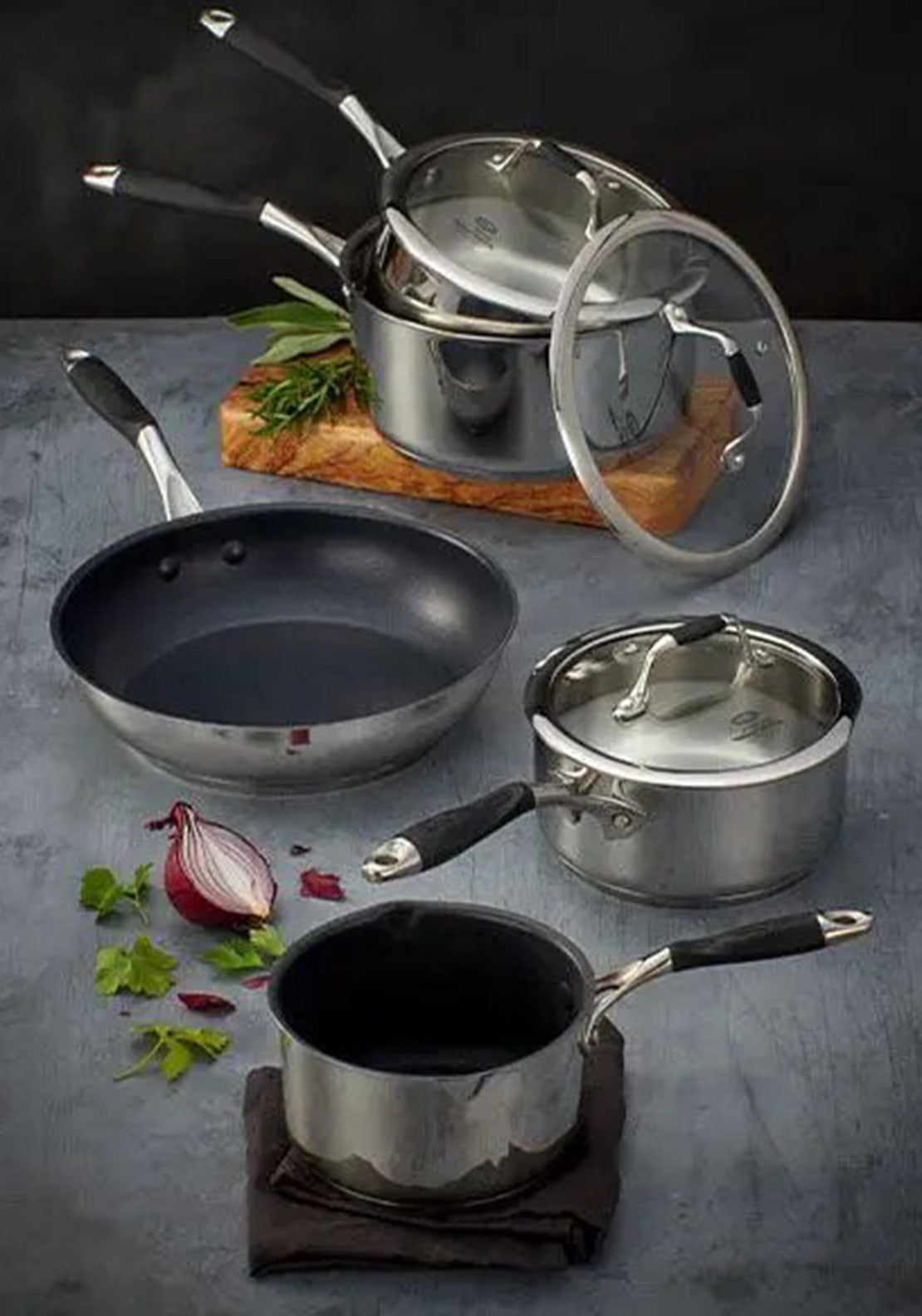 Stellar James Martin 5 Piece Saucepan Set
