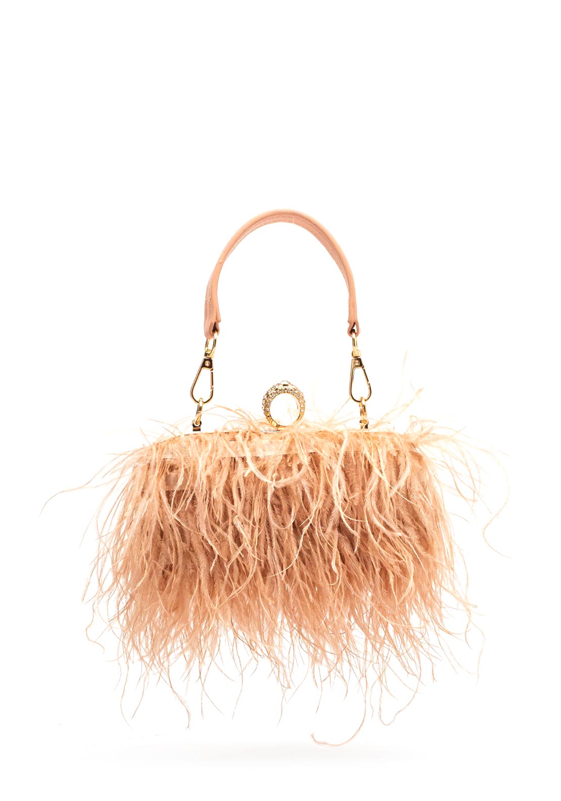 Zen Collection Feather Clutch Bag, Dusty Pink