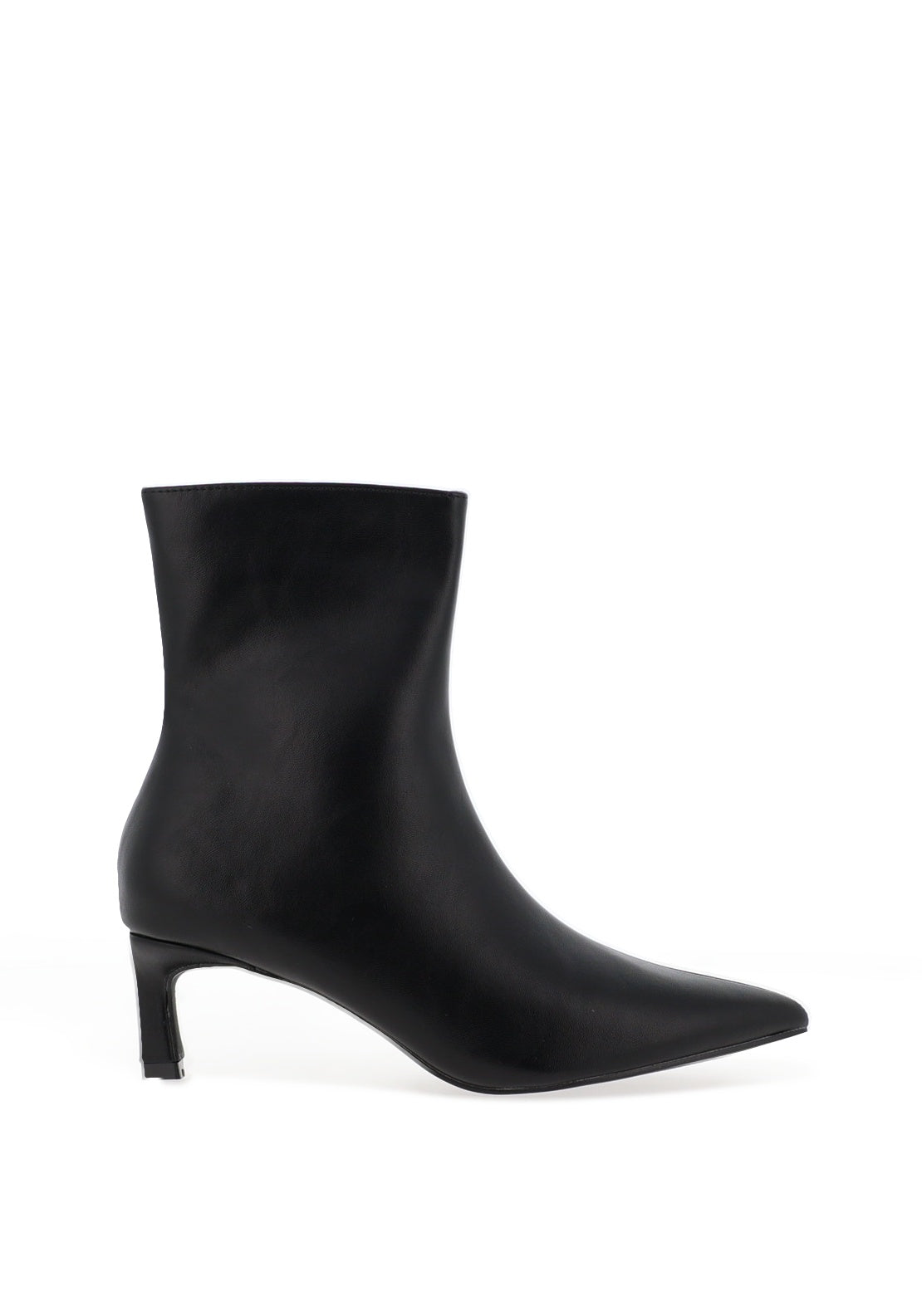 Zen Collection Faux Leather Heeled Boots, Black
