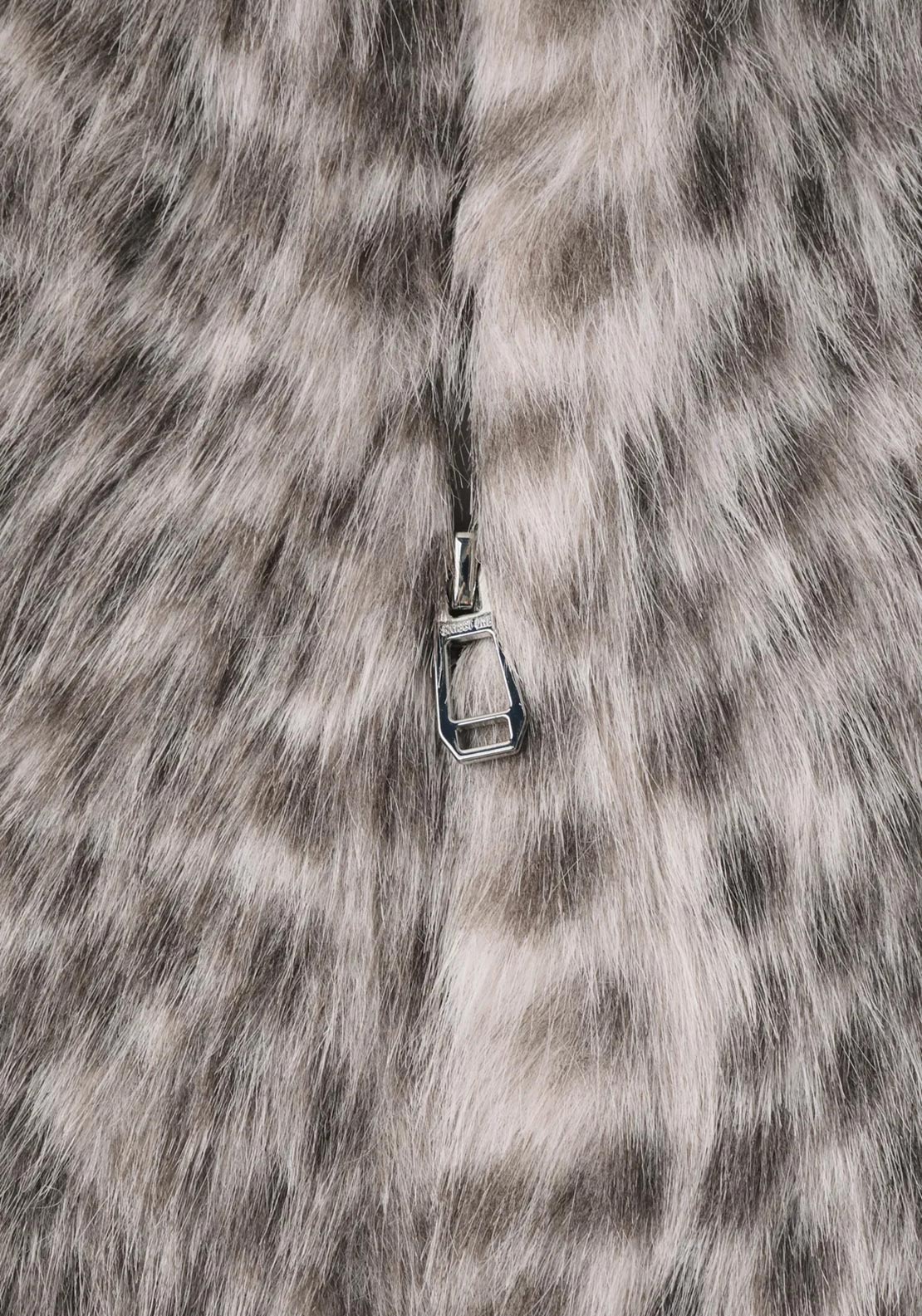 Street One Faux Fur Sleeveless Vest, Grey Multi