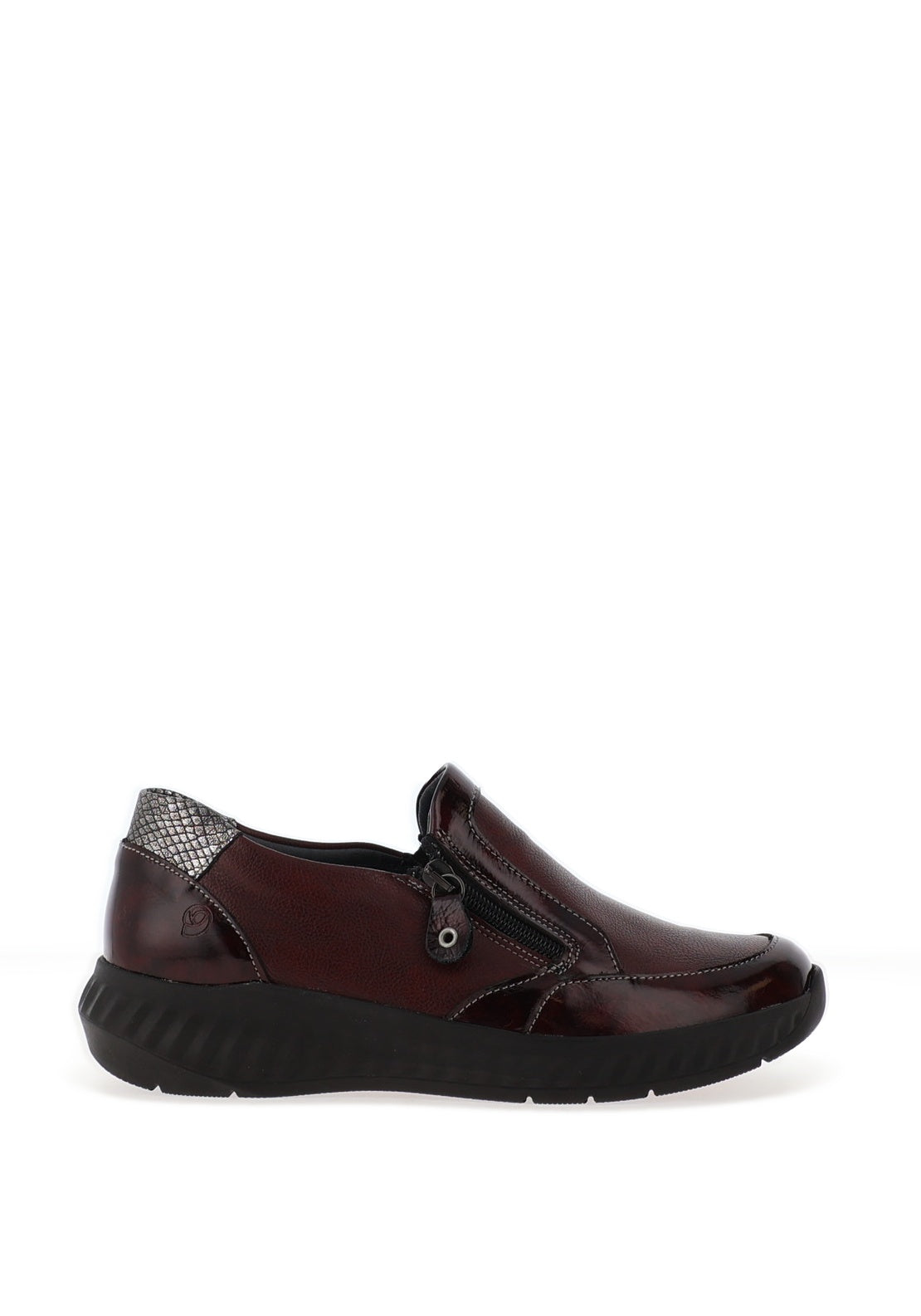 Suave Burgos Leather Slip On Comfort Shoe, Burgundy