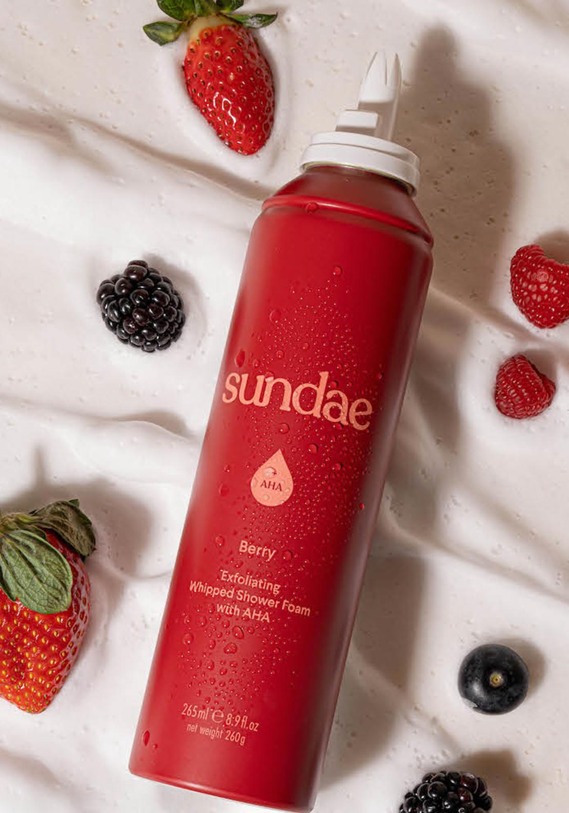 Sundae Exfoliating Whipped Shower Foam, Berry