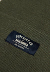 Superdry Classic Knitted Beanie Hat, Olive Green Marl