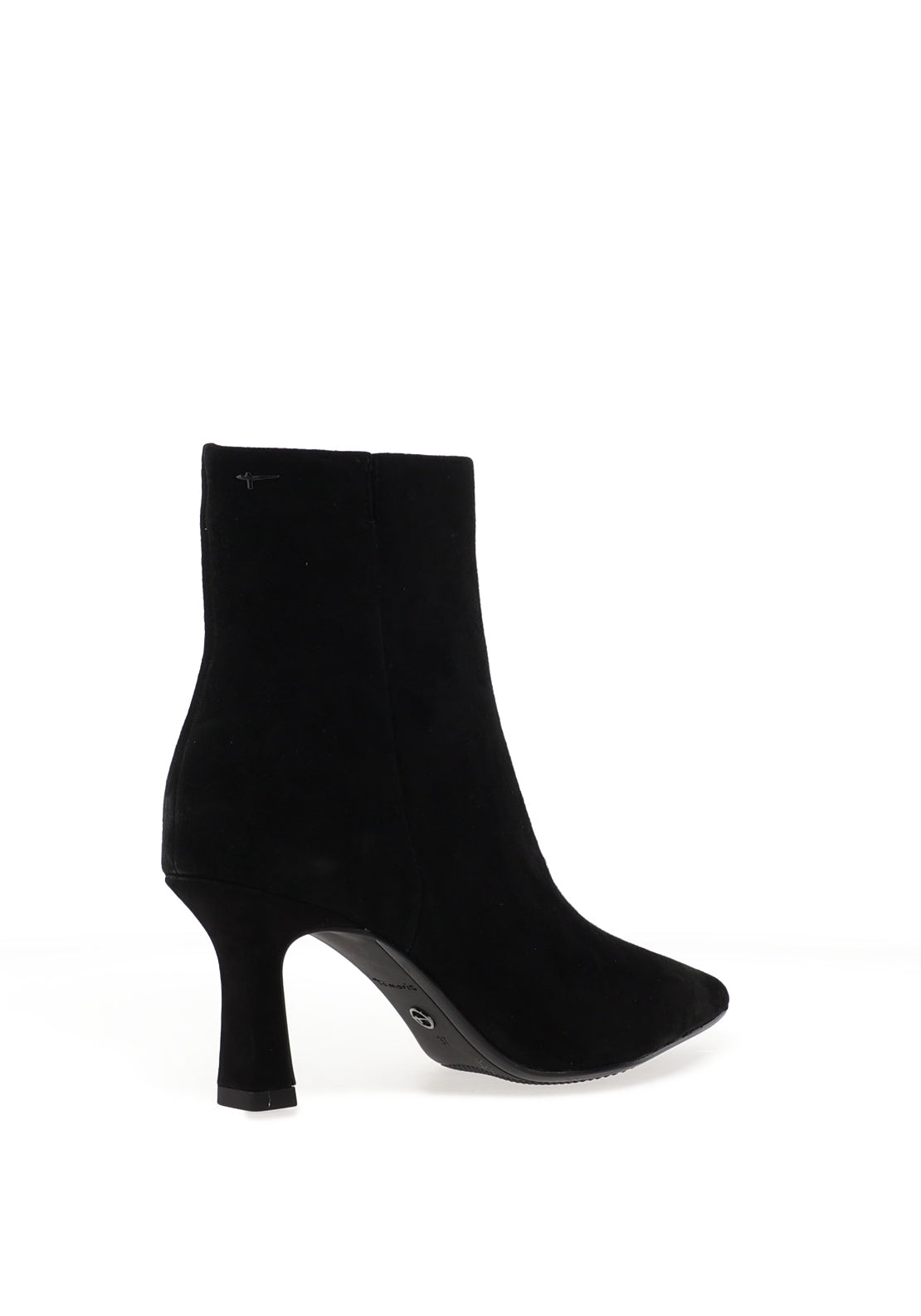 Tamaris Suede Structured Ankle Sock Boot, Black
