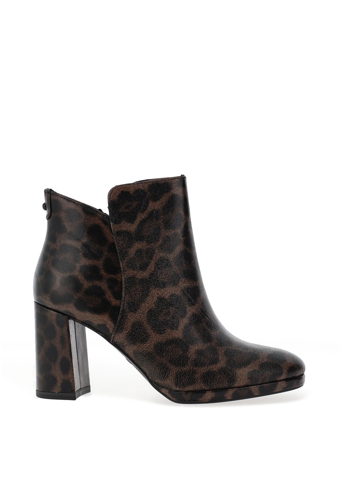 Tamaris Leopard Print Heeled Boots, Brown
