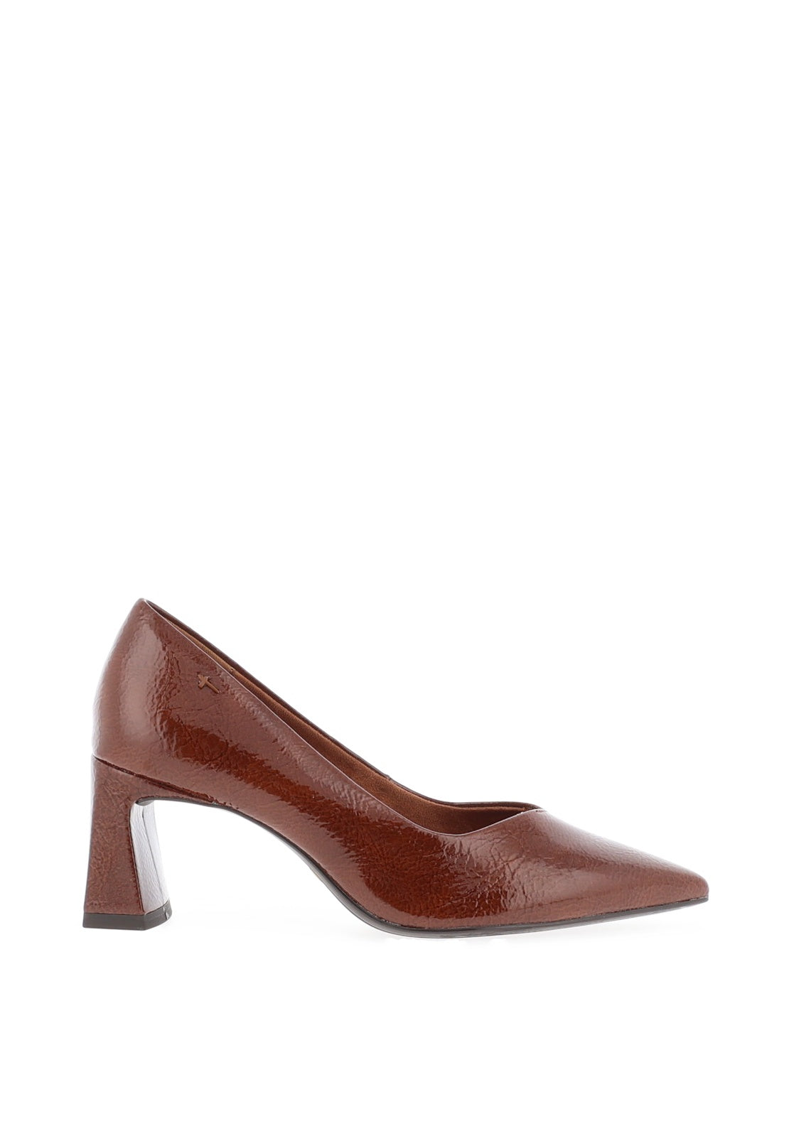 Tamaris Crackled Faux Patent High Heels, Brown