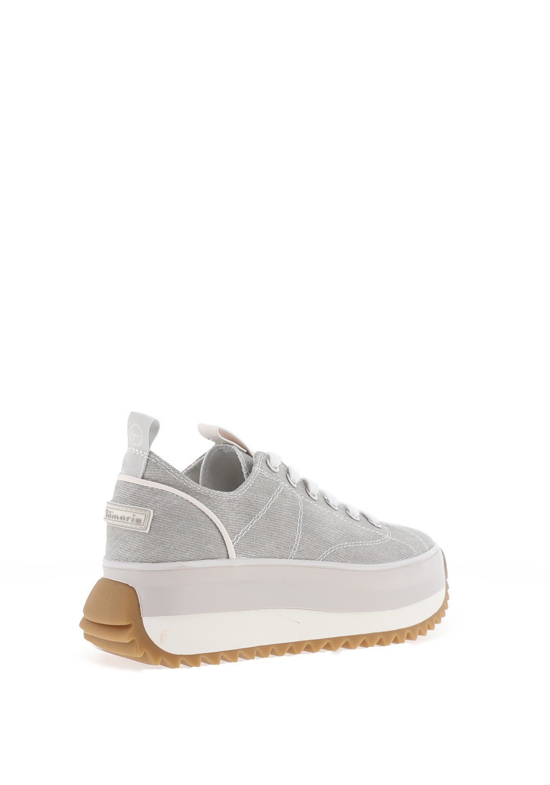 Tamaris Canvas Platform Trainers, Grey