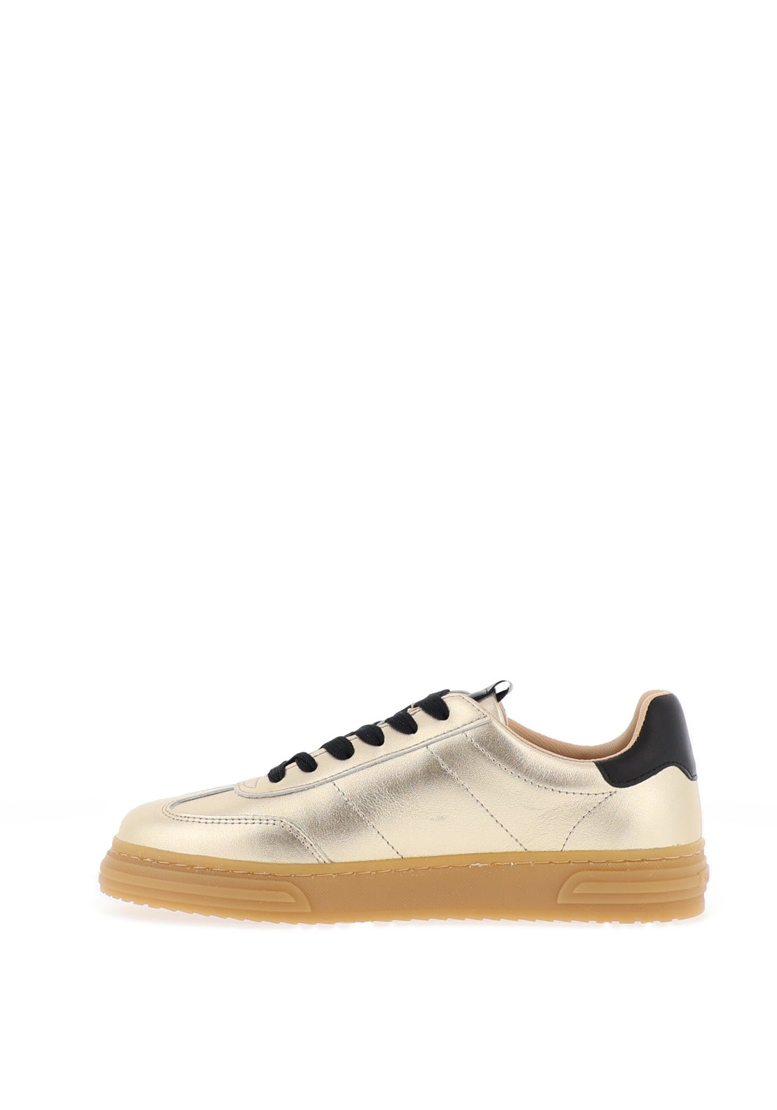 Tamaris Metallic Laced Trainers, Gold
