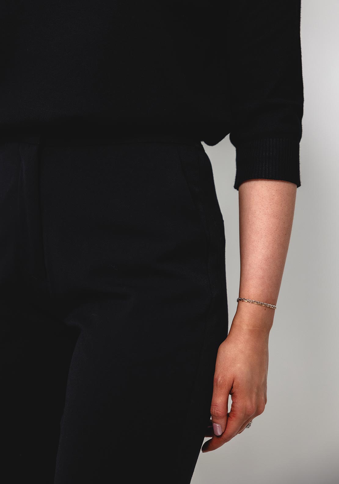 Tiffosi Violeta Straight Leg Trousers, Black