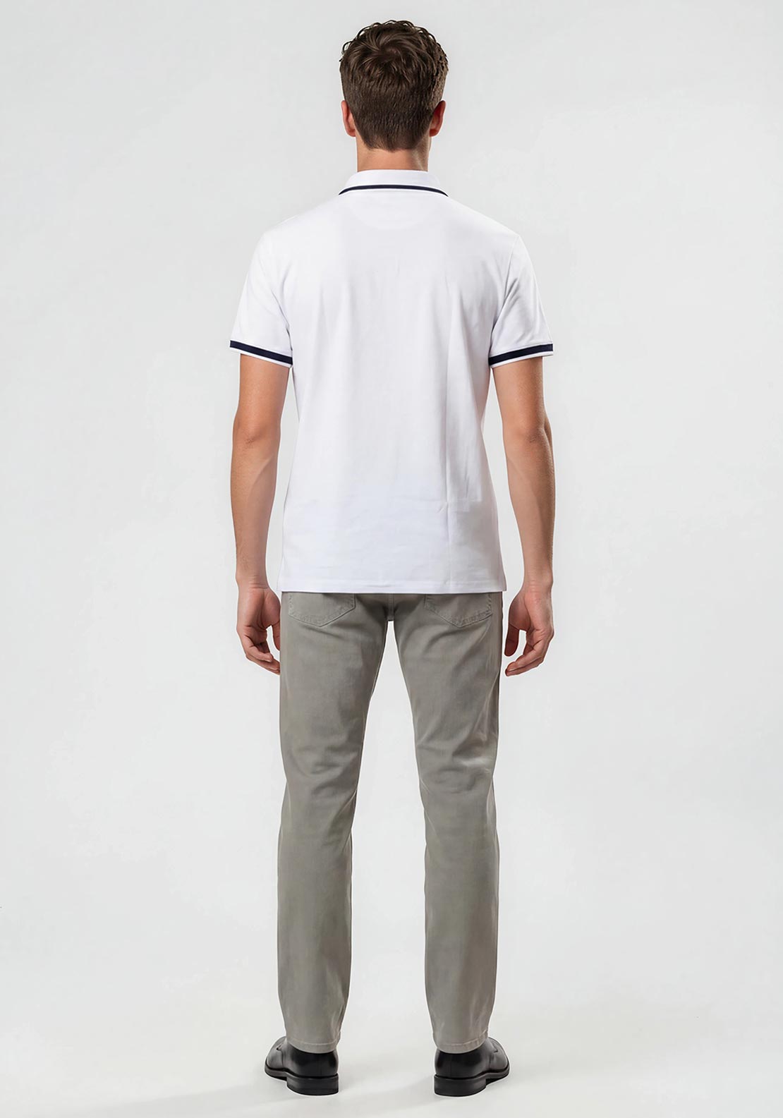 Tom Penn Front Geo Print Polo Shirt, Blue Multi