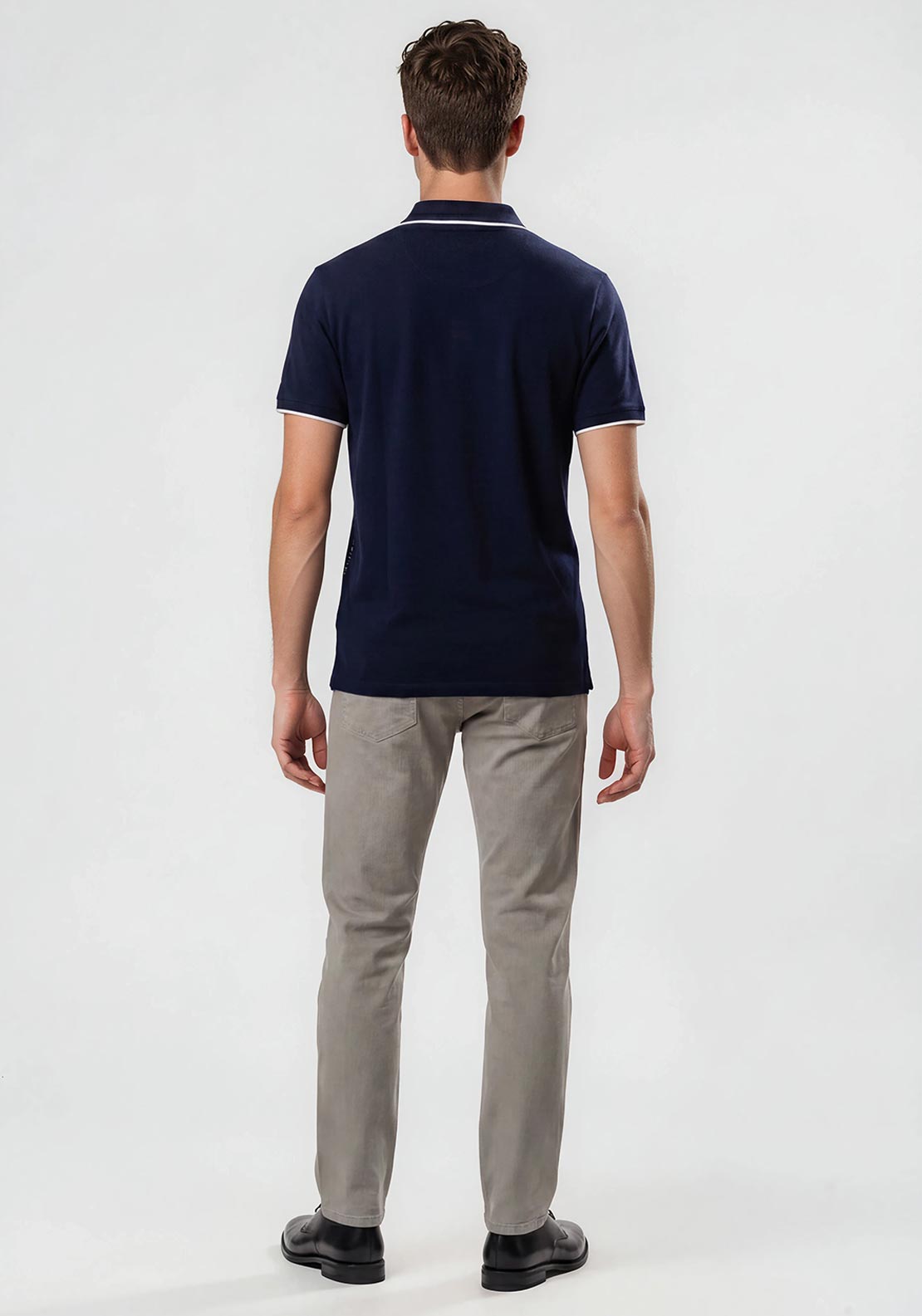 Tom Penn Front Floral Print Polo Shirt, Navy Multi