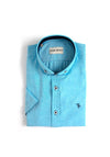 Tom Penn Plain Short Sleeve Shirt, Turquoise
