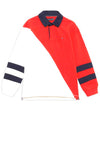 Tommy Hilfiger Boy Coloured Block Rugby Polo, Red