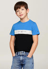 Tommy Hilfiger Boy Essential Colour Block Tee, Blue Spell