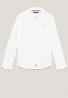 Tommy Hilfiger Boy Long Sleeve Essential Oxford Shirt, White