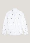 Tommy Hilfiger Boys Monogram Long Sleeve Shirt, White