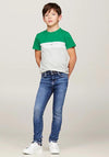 Tommy Hilfiger Boys Essential Colour Block Tee, Olympic Green