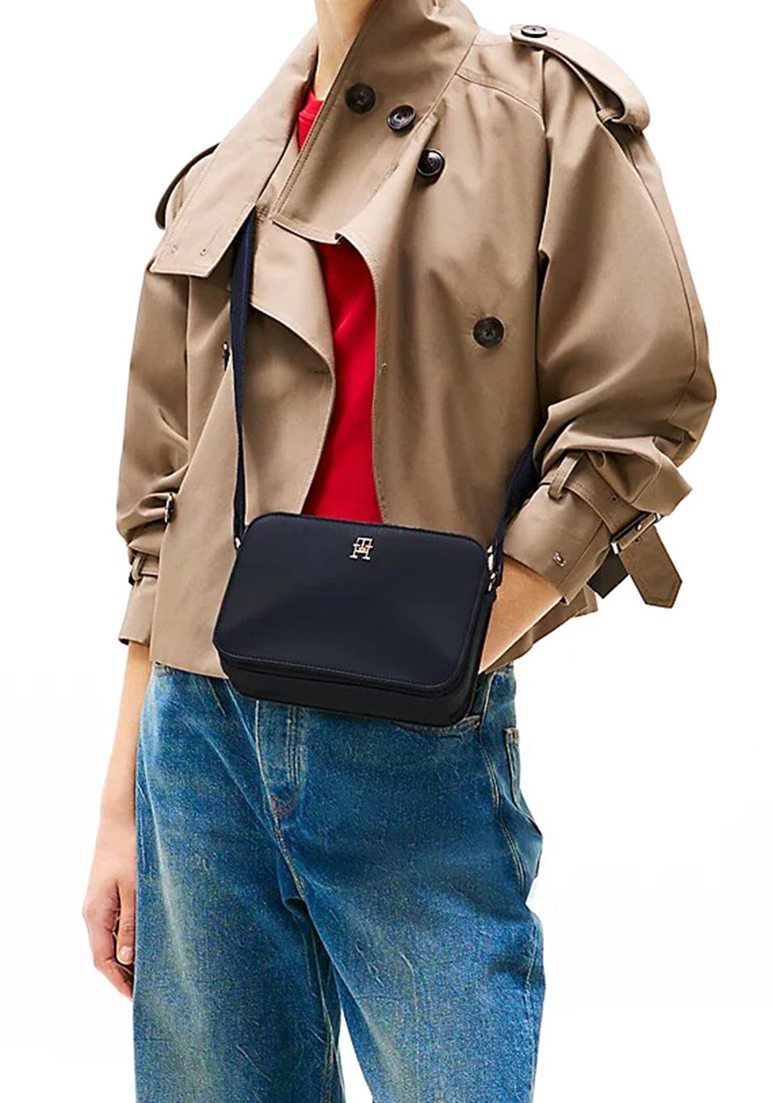 Tommy Hilfiger Monotype Strap Crossbody Bag, Space Blue