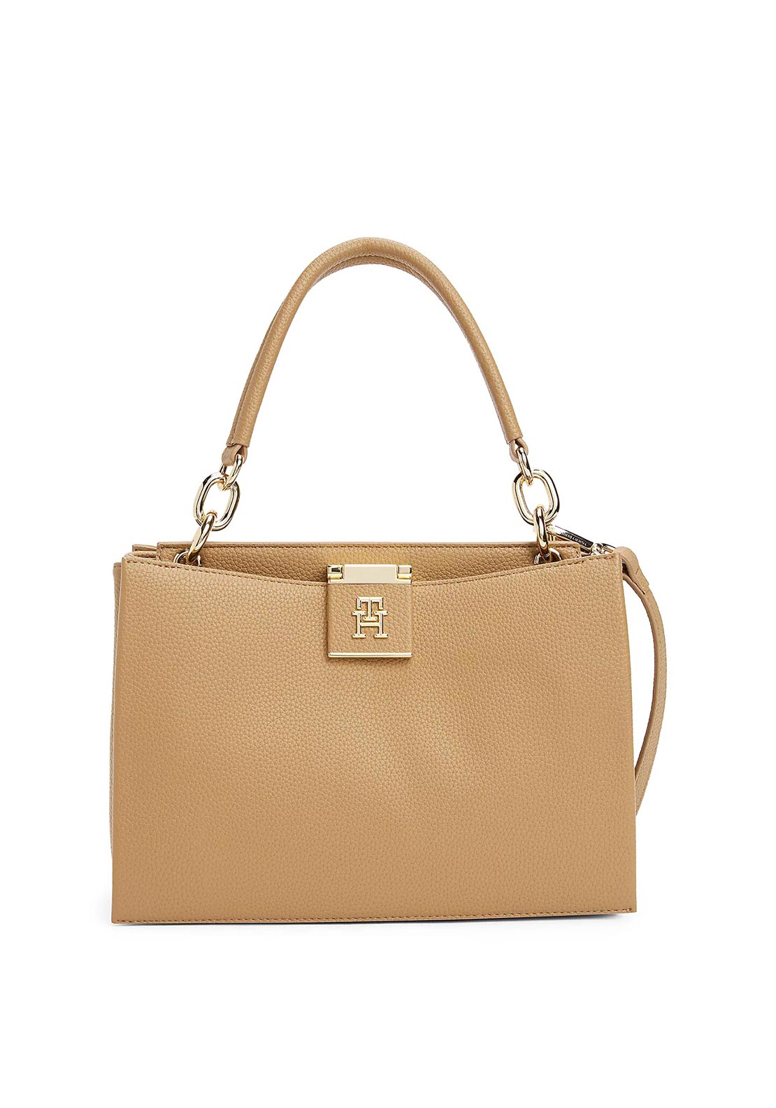 Tommy Hilfiger Pebbled Crossbody Mini Tote Bag, Safari Canvas