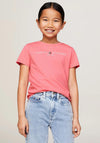 Tommy Hilfiger Girl Essential Logo Slim Fit Tee, Glamour Pink