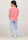 Tommy Hilfiger Girl Essential Logo Slim Fit Tee, Glamour Pink