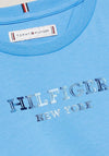 Tommy Hilfiger Girl Monotype Foil Logo Tee, Blue Spell