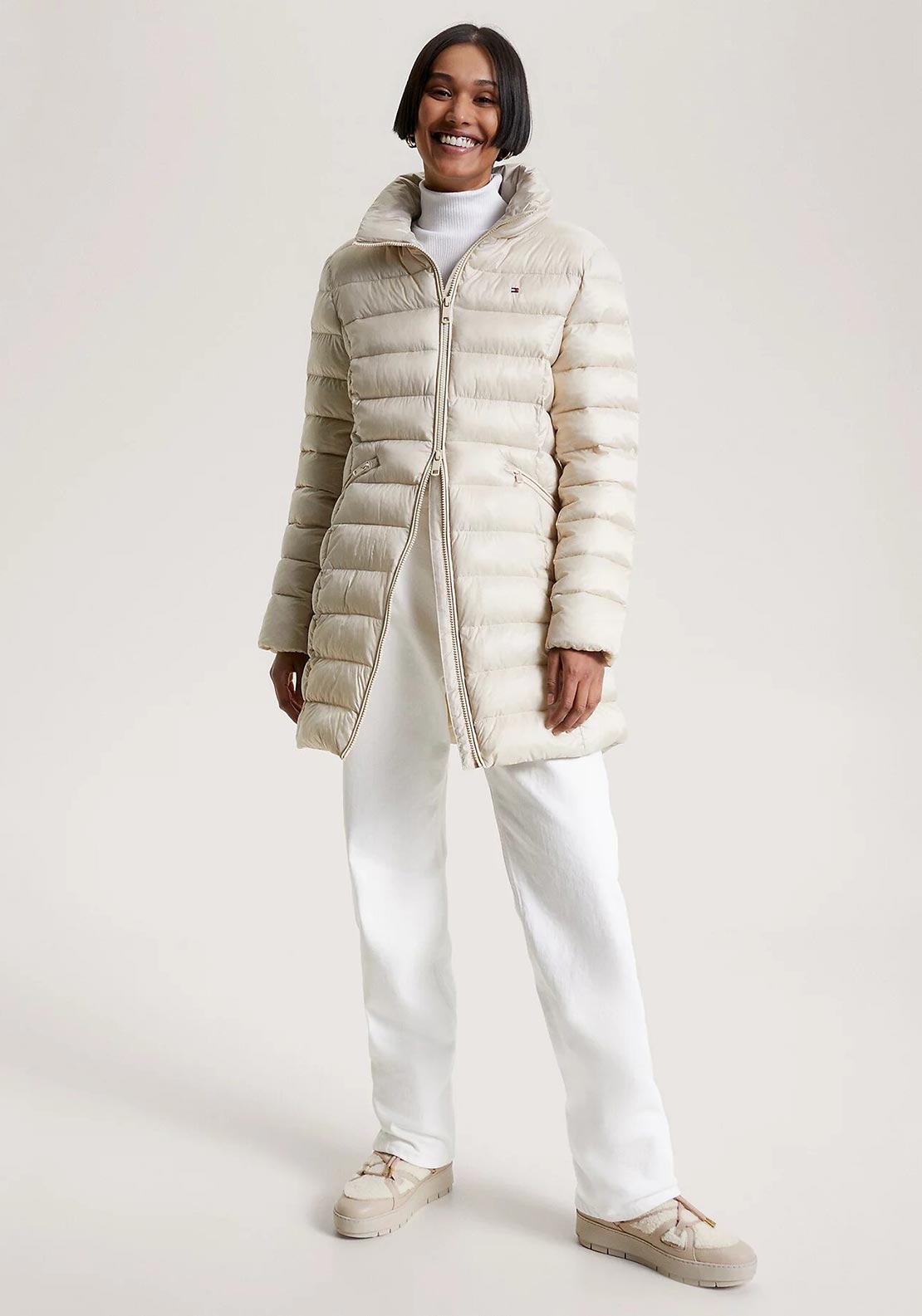 Tommy hilfiger long quilted down coat Clearance