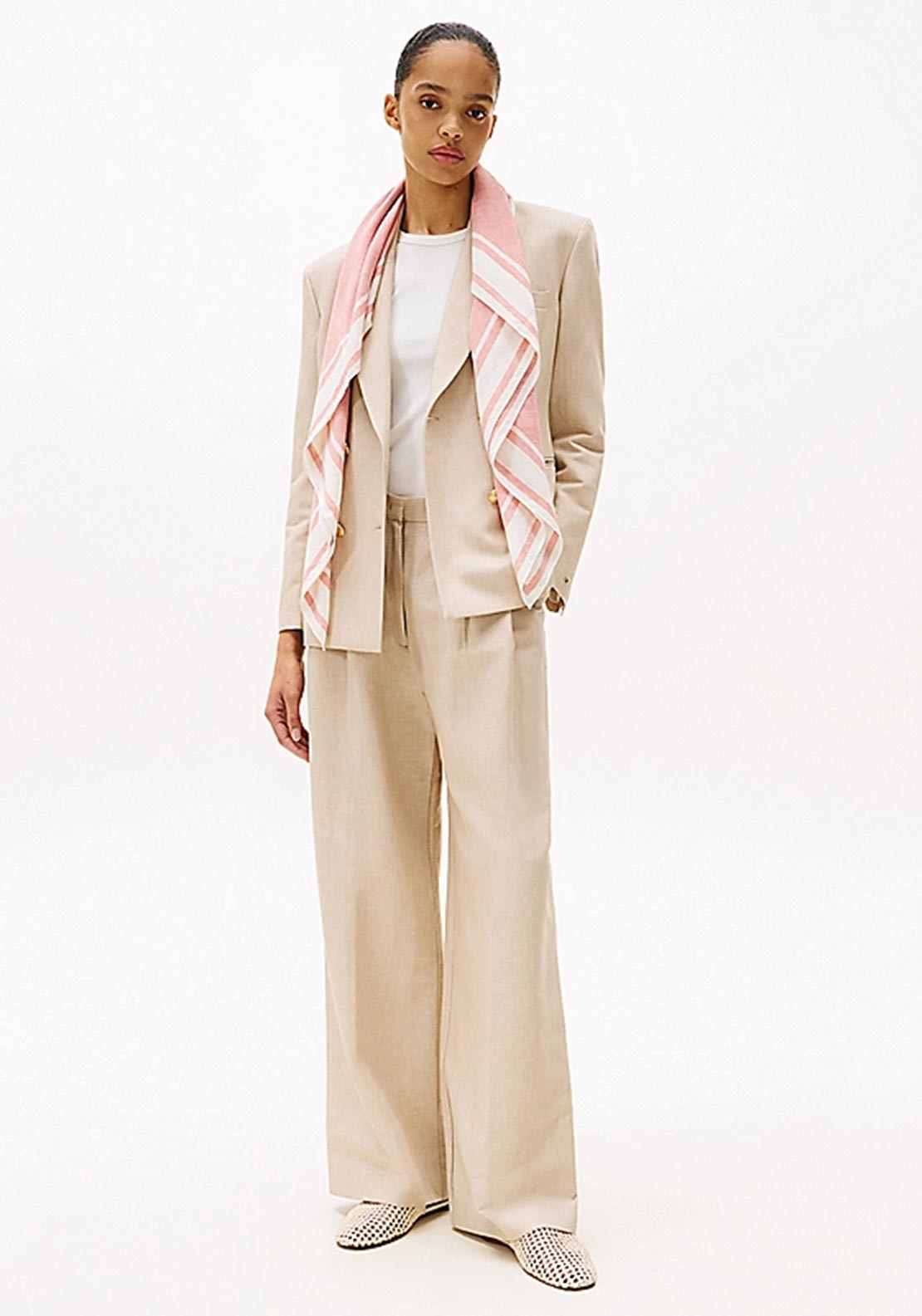 Tommy Hilfiger Chic Silk Blend Scarf, Pink McElhinneys