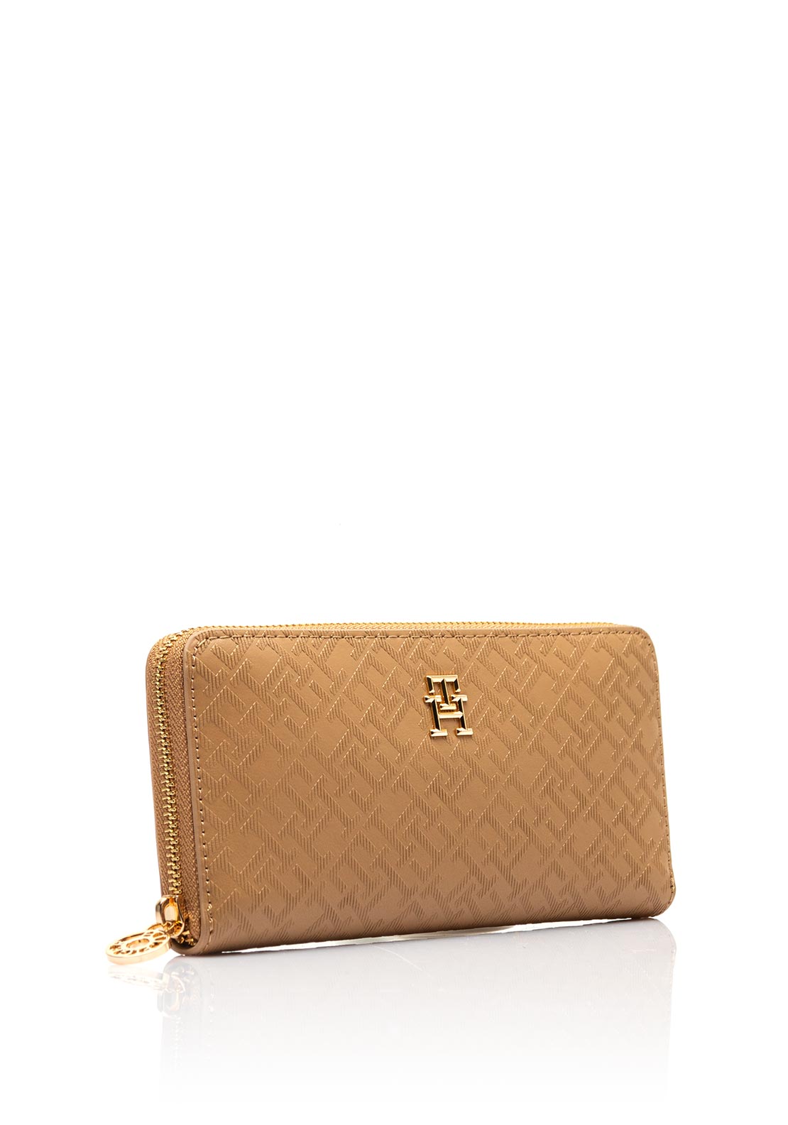 Tommy Hilfiger Distinct Monogram Large Wallet, Tan