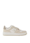 Tommy Jeans Womens Leather Retro Basketball Trainers, Newsprint