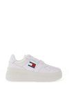 Tommy Jeans Womens Retro Flatform Fine Cleat Trainers, White