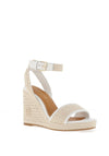 Tommy Hilfiger Womens Monogram Rope High Wedge Sandals, White