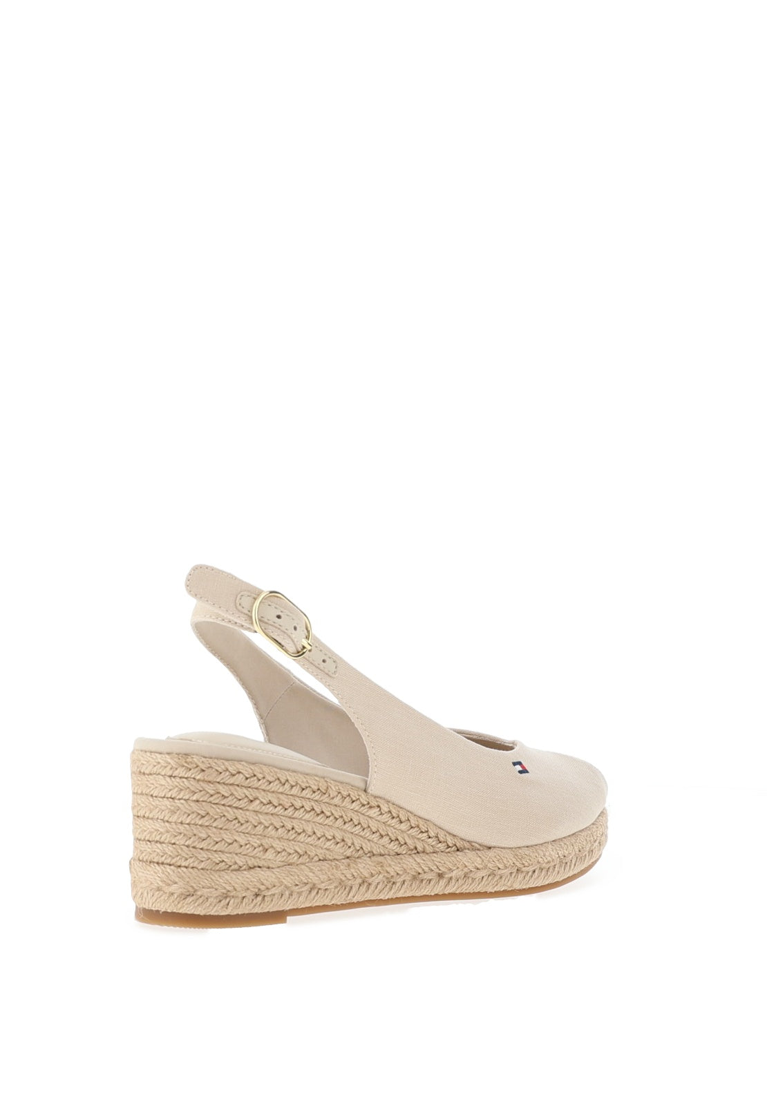 Tommy Hilfiger Womens Hemp Slingback Mid Wedge Espadrilles, Beige